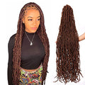 36 Inch Faux Locs Crochet Hair Pre Looped Distressed Synthetic 7 Pack #30 - Desire4Hair