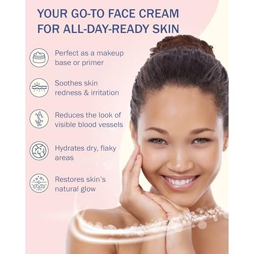 Rosacea Treatment for Face Skincare Cream for Women & Men (Pack of 2) - Gentle Moisturizer Redness Reducing Skin Care - with Aloe Vera & Hyaluronic Acid - Day-Night, Made in USA by e70 (2.25 fl. oz.)