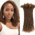 Human Hair Sisterlocks Micro Locs Extensions 8 Inch-30 Strands - #4, Soft & Natural