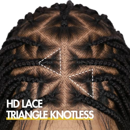 Full Lace Knotless Box Braided Wigs for Black Women - Ombre Brown Variation