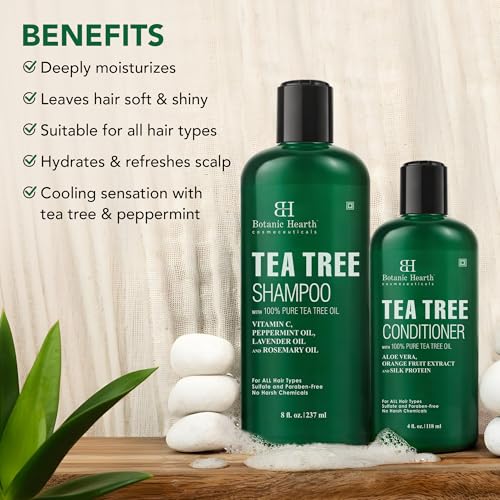 Botanic Hearth Tea Tree Shampoo & Conditioner Set - 8 fl oz + 4 fl oz