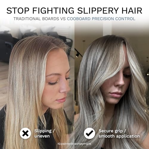 Cooboard Balayage Board with Teeth - Highlighting Paddle for Hair Coloring - Red Variation