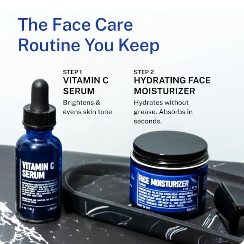 Vitamin C Face Serum for Men with Hyaluronic Acid - 1 oz Brightening