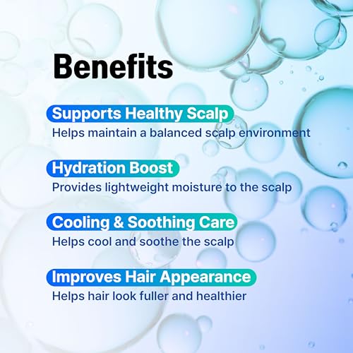 Peptide Hair Growth Serum Roll-On - Rosemary 2% Caffeine 1% 2.7 Fl Oz Turquoise