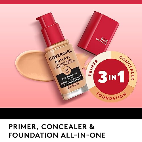 Liquid Foundation SPF 18 Full Coverage Makeup Natural Tan 1 Fl Oz Pack of 2