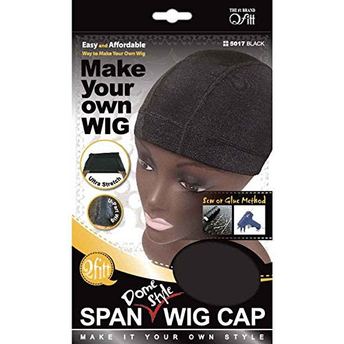 12 Pack Non-Slip Spandex Dome Wig Caps - Black, One Size Fits Most