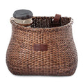 Warners Wheels Stained Front Bike Basket with Cup Holder for Cruiser Bikes