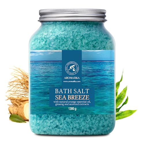 Natural Bath Sea Salt 46 Oz with Essential Oils - Relaxing Calming Aromatherapy