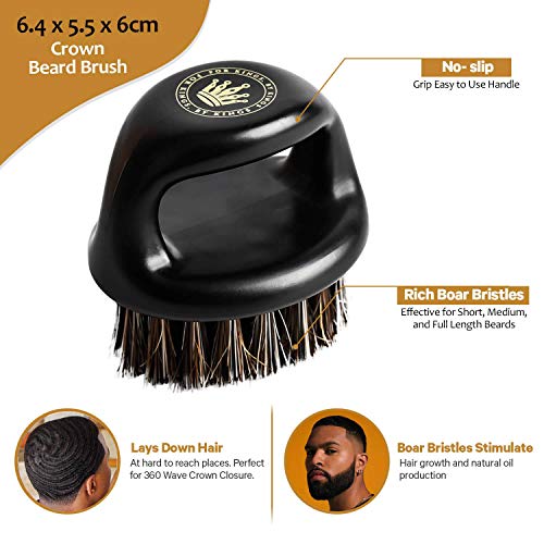 Black and Gold 11-in-1 Deluxe Wave Hair Care Set for Men with Durags & Brush