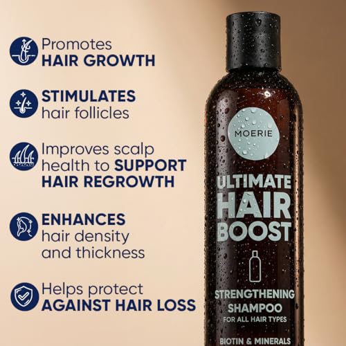 Moerie Hair Growth Shampoo for Men & Women - Single, Thickening & Natural Hair Loss Solution
