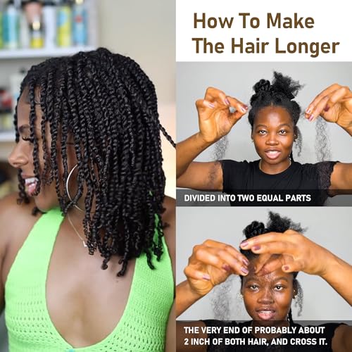Mini Twist Dreadlocks Hair Bulk Afro Kinky Human Hair 12 Inch 27# - 50G Pack