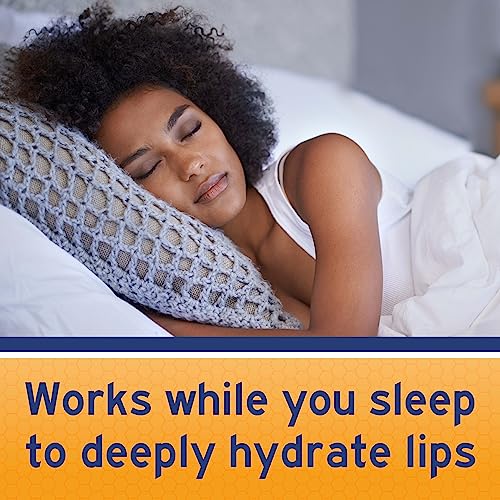 Neosporin Lip Health Overnight Renewal Therapy White Petrolatum Protectant and Moisturizer to Nourish & Repair Dryness, Helps Relieve, Prevent, Hydrate, & Protect, 0.27 oz, 2 Pack