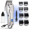Fagaci Cordless Hair Clippers for Men & Women - Silver, Professional Grooming Tool