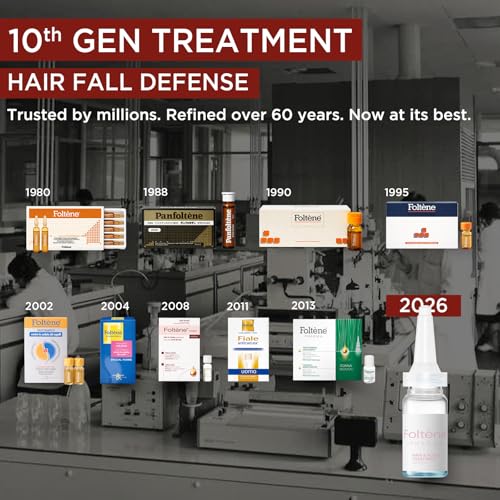 Foltene Hair Growth Serum for Women 35+ – Clinically Proven Thinning Hair Treatment, 12 Vials