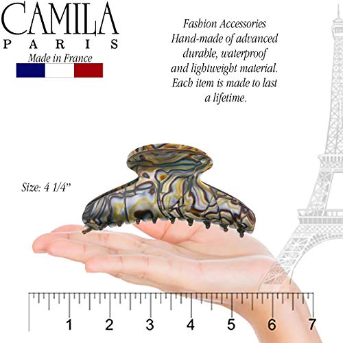 Camila Paris Onyx 4.25-inch French Hair Claw Clip for Thick & Curly Hair