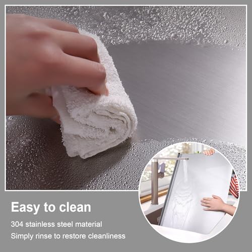 Scyllantric 23.6x19.6in Large Stainless Steel Cutting Board Non-Slip Dishwasher Safe for Meat & Vegetables