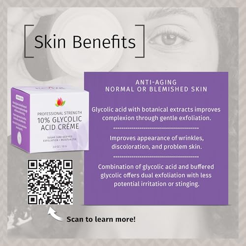 Glycolic Acid Face Cream - Exfoliating Moisturizer for Smooth Skin