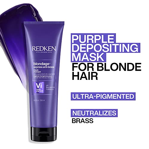 Redken Blondage Express Anti-Brass Purple Hair Mask - 8.5 Fl Oz