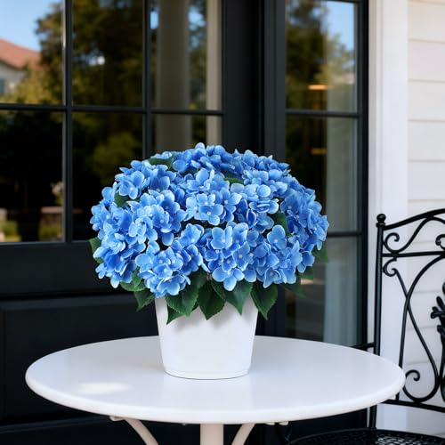 Artificial Hydrangea Topiary Tree Set - Outdoor UV-Resistant 18 Inch