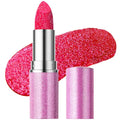 Erinde Metallic Glitter Lipstick for Women, Long Lasting Sparkle Lipsticks, High Shine Diamond Creamy Lipstick Lipcolor Makeup, Hydrating Glimmer Finish, Sparkling Lip Gloss, 04 Hot Pink