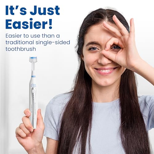 Triple Bristle Original Sonic Toothbrush - Rechargeable 3-Sided Design, Dentist Approved
