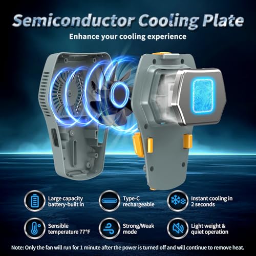 Men's Wearable Semiconductor Cooling Vest with Fan for Work, Gardening, Fishing - Black