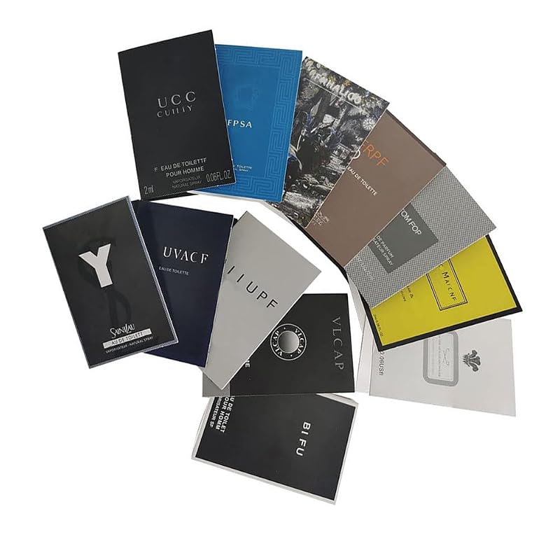 Men's Fragrance Sample Set - 12 Designer Perfume Vials for Travel & Testing
