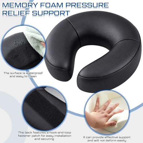 Adjustable Massage Headrest for Bed with Soft Cushion - Portable Face Cradle for Spa & Home Use