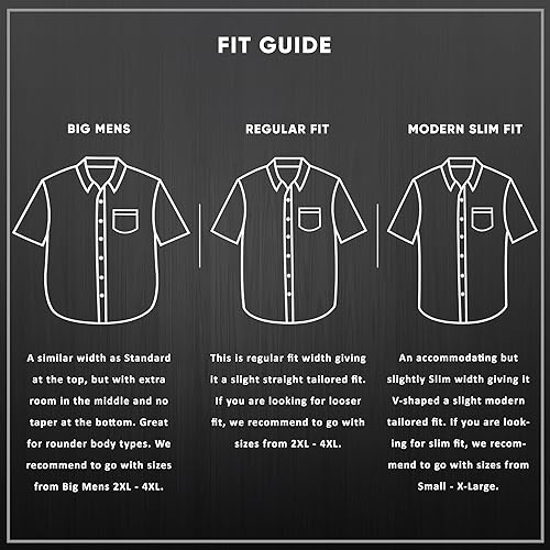 Men¡¯s Short Sleeve Button Down Novelty Print Shirts ? Casual Collared Summer Vacation Shirts for Men ? Big & Tall Sizes S?4XL