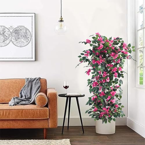 Pink Artificial Bougainvillea Tree - 5FT Faux Flower Tree for Indoor & Outdoor Decor