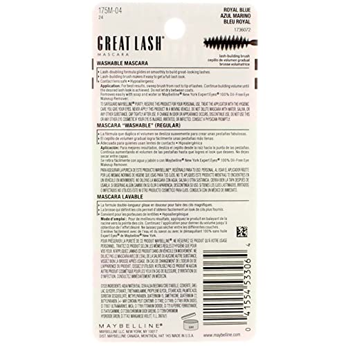 Maybelline Great Lash Mascara, Royal Blue (6 Mascaras)