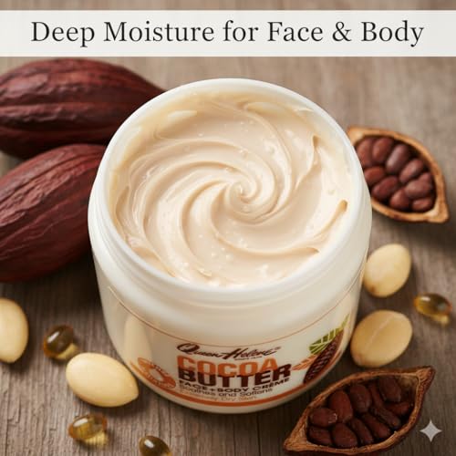 Queen Helene Cocoa Butter Creme ? Extra Rich Moisturizing Cream that Softens, Nourishes & Restores Dry Skin Comfort | 15 oz | Pack of 4