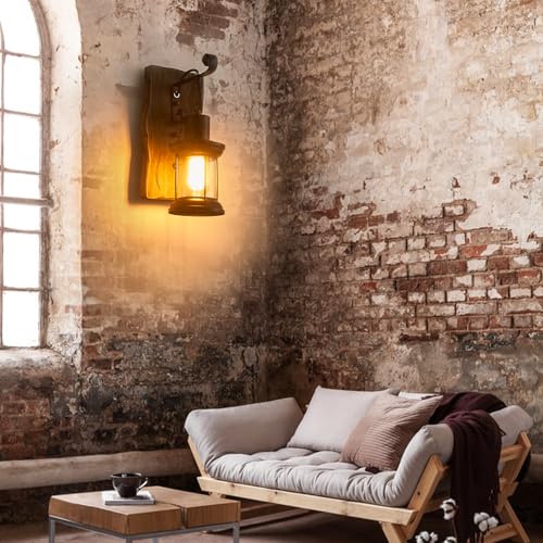 Farmhouse Wall Sconces 2 Pack Rustic Indoor Wall Lights with Clear Glass - NDDSWM