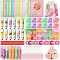 120 PCS Spa Party Supplies for Women Include Face Masks Skincare, Under Eye Patches, Lip Mask, Lip Balm, Hand Cream, Foot Bath Bombs, Compressed Towel, Hair Band, Sleepover Party Supplies