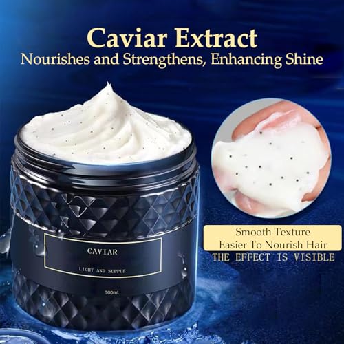 OBRADOYA Korean Caviar Hair Mask - Deep Repair & Moisturizing (16.9 fl.oz) - 1 PC