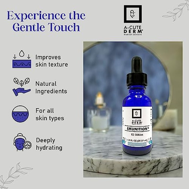 A-Cute Derm Emunition¢ç E2 Serum Hydrator to Improve Loss Moisturizer Helps in Healing for Sensitive Skin (1 oz)