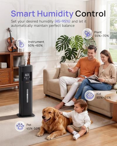 Large Room Humidifier 8L Cool Mist with Auto Humidity Control Sleep Mode