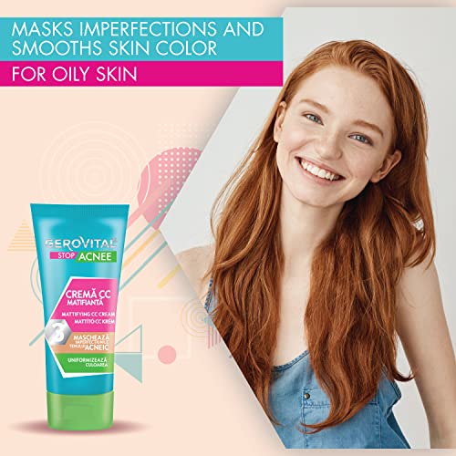 Gerovital Mattifying CC Cream for Oily Skin - Medium Shade, 30ml