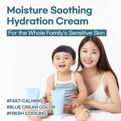 Eco Soothing Moisture Cream, Moisturizer with Probiotics for Sensitive Skin & Dry Skin, Hydration and Soothing Relief for Face and Body, Cooling Immediately, Lightweight, Korean Skin Care