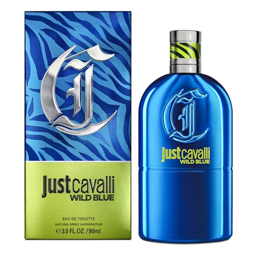 Just Cavalli Wild Blue Eau de Toilette for Men - 3.0 Fl Oz