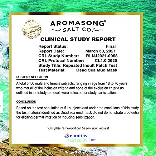 Aromasong Dead Sea Spa Bundle: 100% Pure Dead Sea Salt 19 Lb & Dead Sea Mud Mask