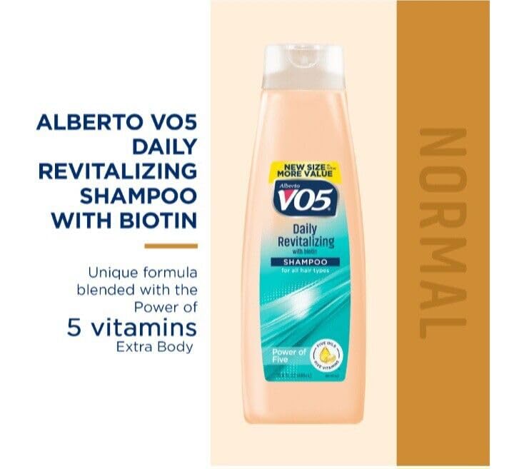 VO5 Daily Revitalizing Shampoo 15 oz - Pack of 6, Nourishing & Refreshing Hair Care