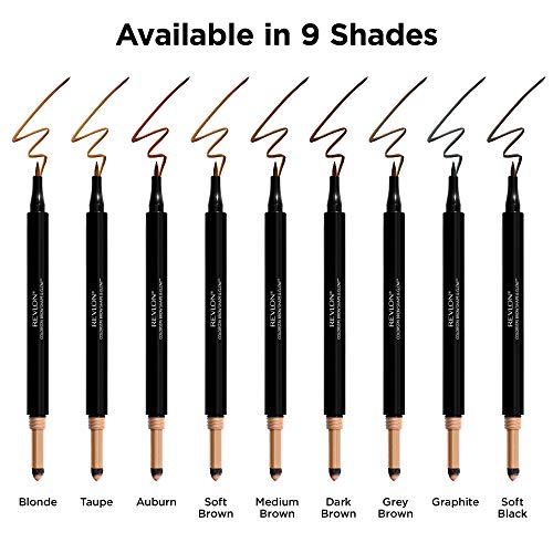 Revlon Colorstay Shape & Glow Eye Brow Marker and Highlighter, Dark Brown, 0.02 Oz (Marker), 0.008 Oz (Highlighter)