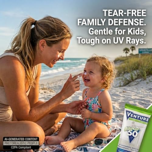 Venture Performance SPF 50 Mineral Sunscreen Lotion Water & Sweat Resistant