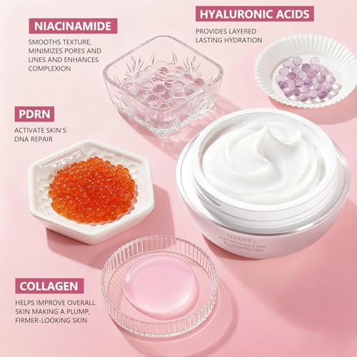 PDRN Firming Face Cream with Collagen & Hyaluronic Acid – Anti-Aging Moisturizer for Glowing Skin