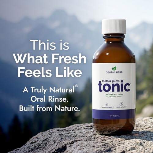 Dental Herb Company Tooth & Gums Tonic Mouthwash - Alcohol-Free Herbal Oral Rinse 18oz