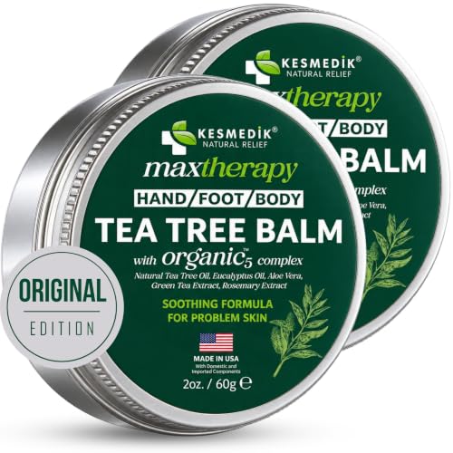 Tea Tree Oil Balm for Skin 2-Pack - Soothing, Moisturizing & Protective