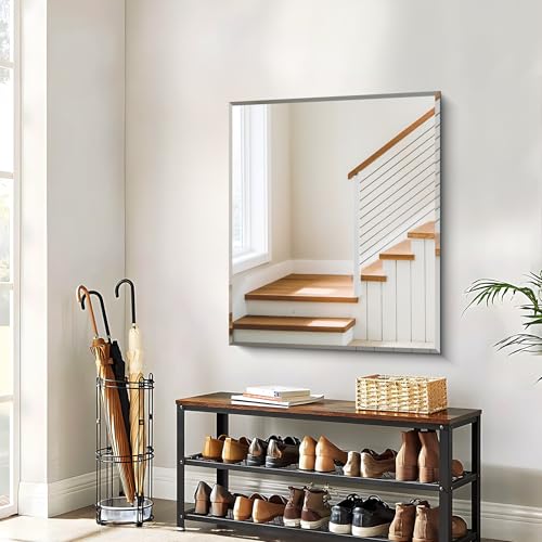36-Inch x 30-Inch Frameless Beveled Bathroom Mirror - Rectangular Wall Mirror with Crystal Clear Reflection