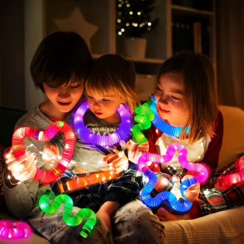 Kannove 96PCS Bulk Glow Sticks Halloween Party Favors - Light Up Pop Tubes for Kids & Events