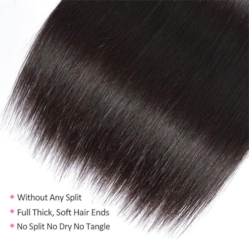 Human Hair Bundles 8 10 12 14 Inch Straight Hair Extensions - Queenset